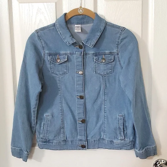 Carter's Denim Button Front Jacket Girls Size 12 - Picture 1 of 10